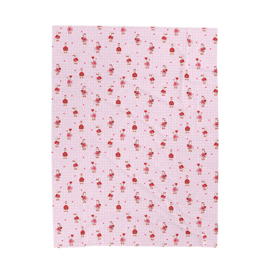 Pink Nutcracker Velveteen Blanket