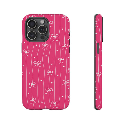 Heart & Ribbon Pink Phone Case