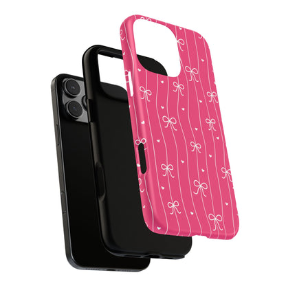 Heart & Ribbon Pink Phone Case