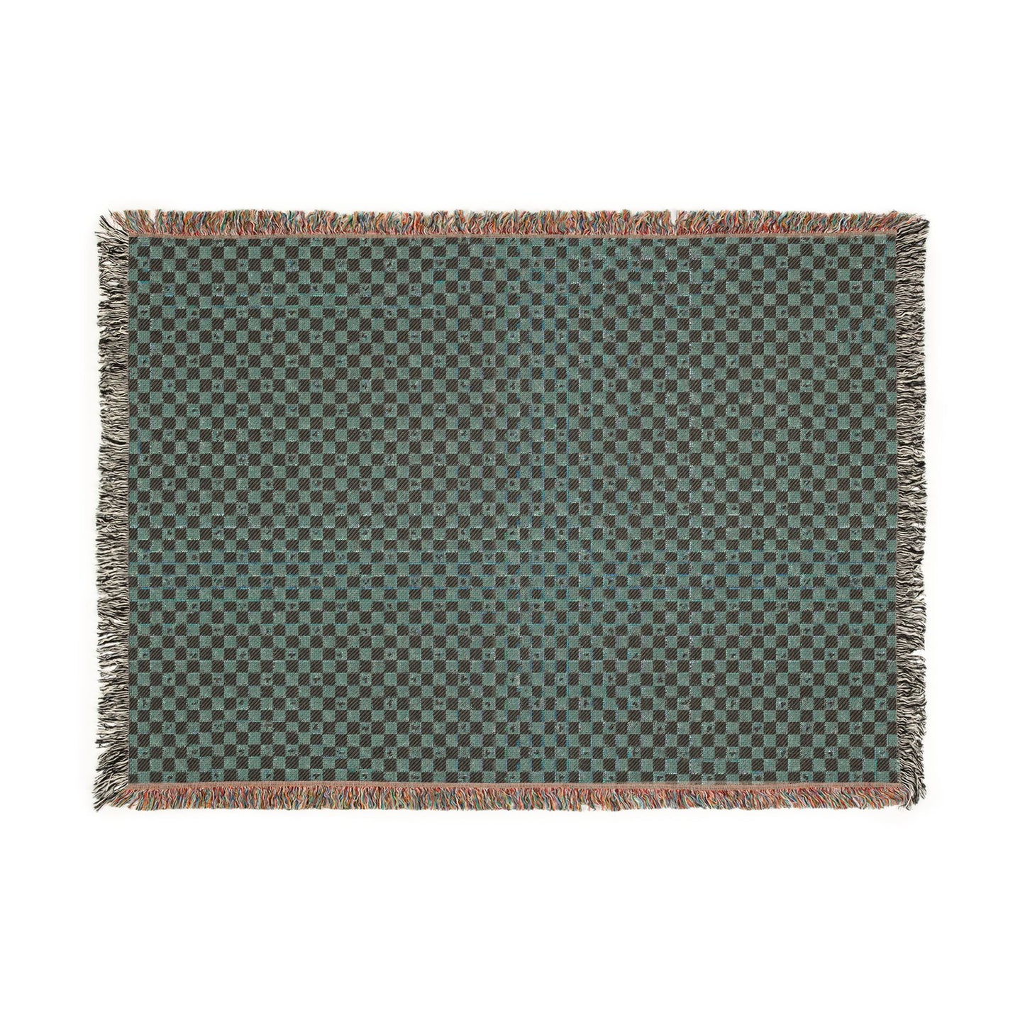 Woven Cotton Throw Chess Heart