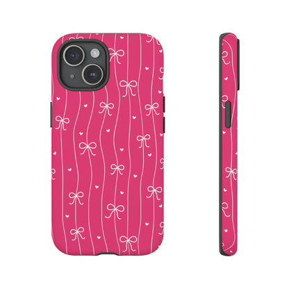 Heart & Ribbon Pink Phone Case