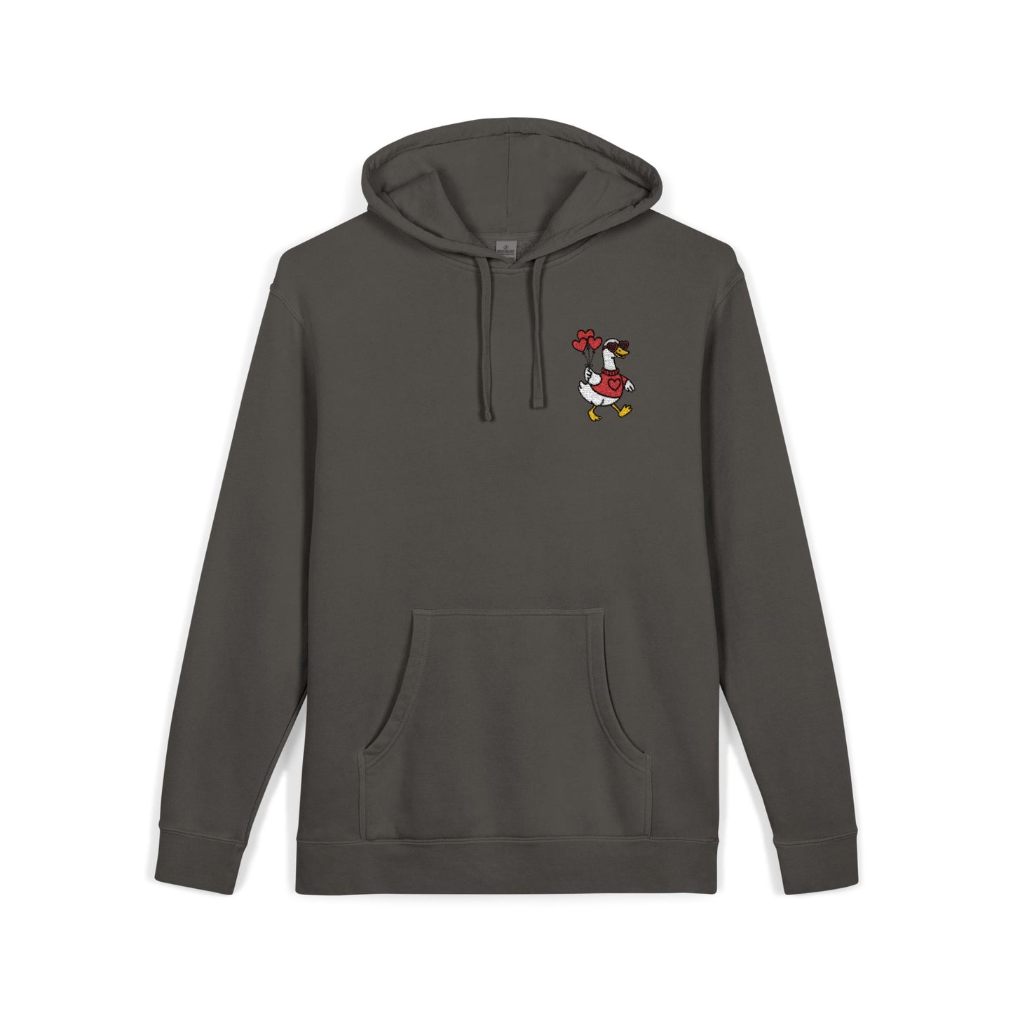 Vintage Pigment-Dyed Hoodie Embroidered Duck