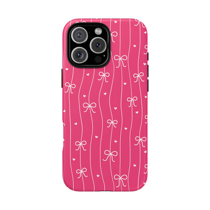 Heart & Ribbon Pink Phone Case