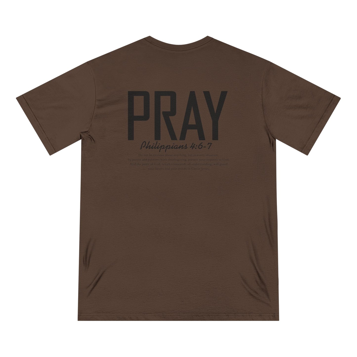 Inspirational Organic Cotton T-Shirt with Biblic Design - 'Pray'