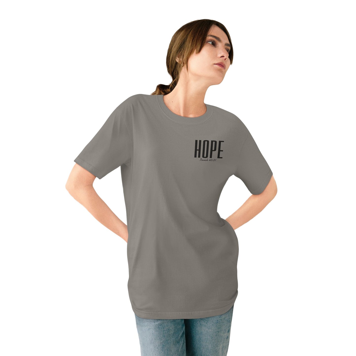 Inspirational Hope Organic Cotton T-Shirt with Biblic Design
