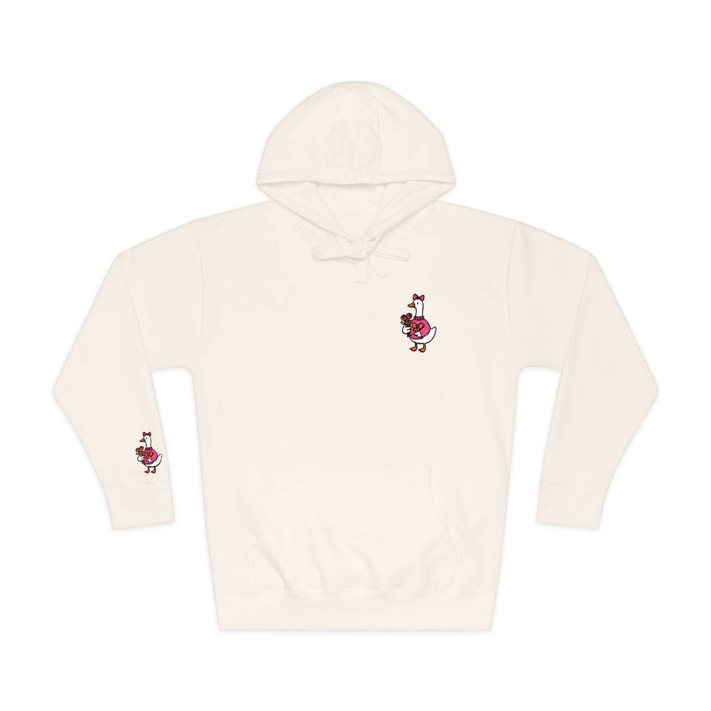Essential Fleece Hoodie Duck Floral
