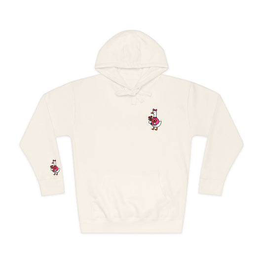 Essential Fleece Hoodie Duck Floral