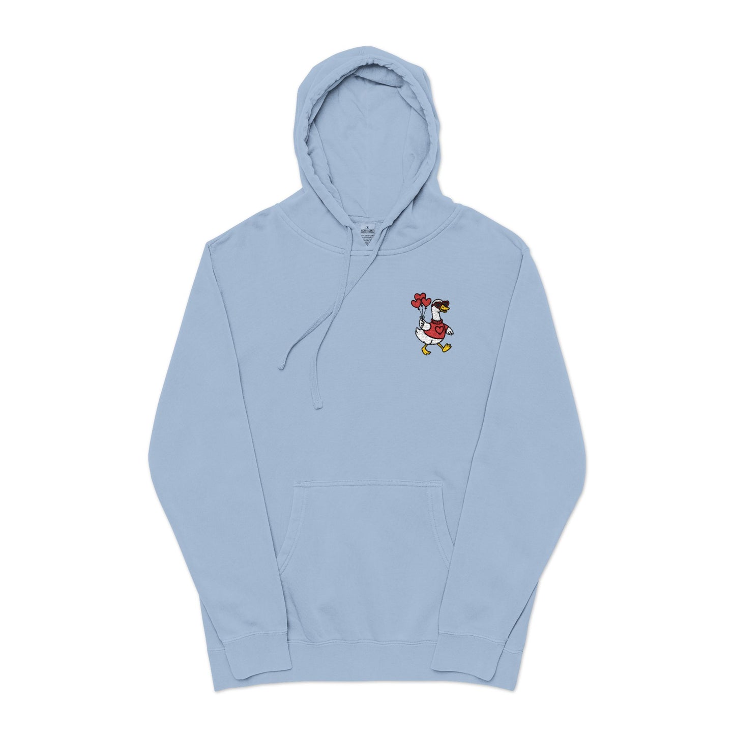 Vintage Pigment-Dyed Hoodie Embroidered Duck