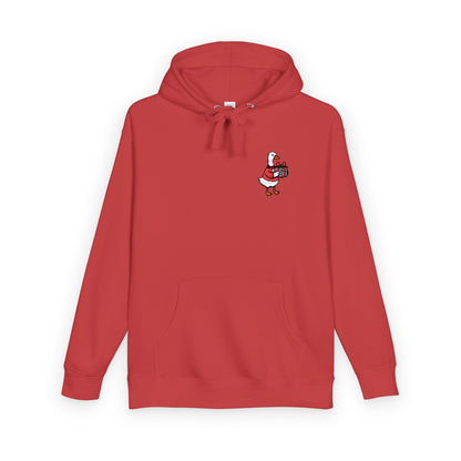 Whimsical Duck Embroidered Fleece Hoodie
