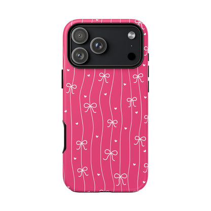 Heart & Ribbon Pink Phone Case