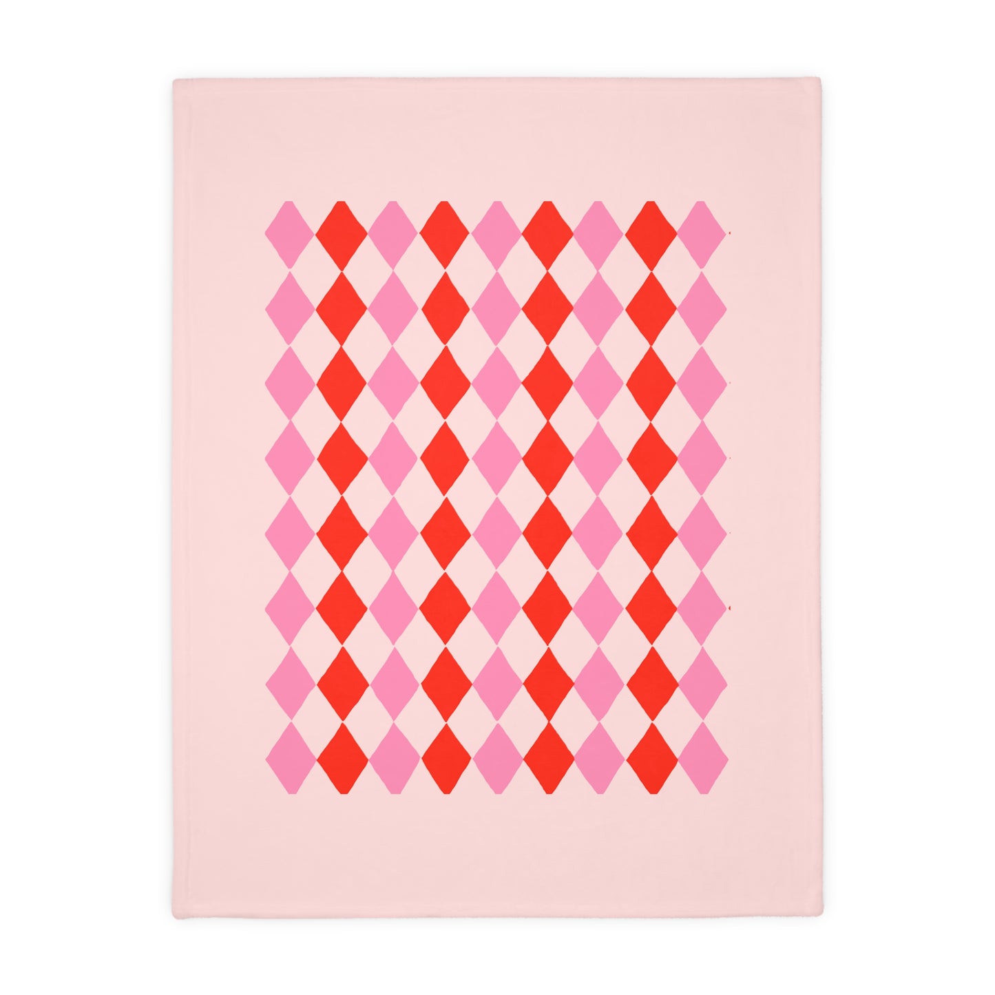 Double-Sided Pastel Argyle Velveteen Throw | Penguin Designs