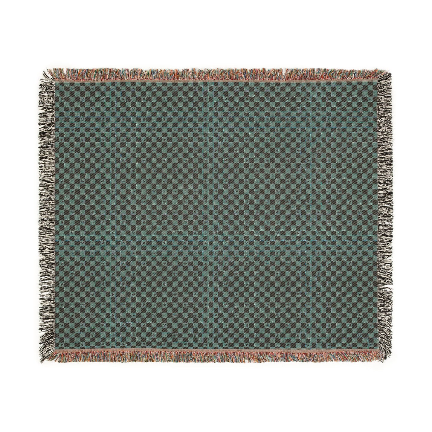 Woven Cotton Throw Chess Heart