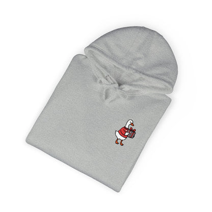 Whimsical Duck Embroidered Fleece Hoodie