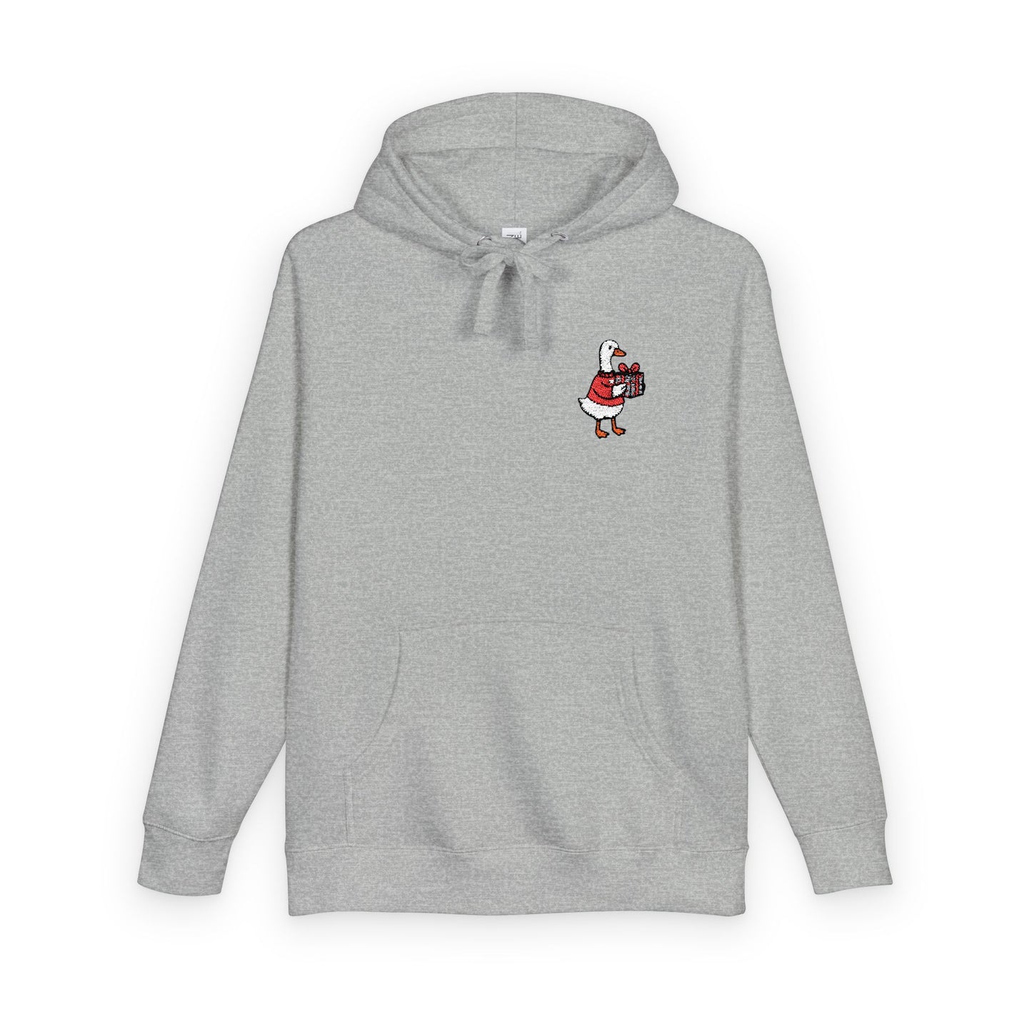 Whimsical Duck Embroidered Fleece Hoodie