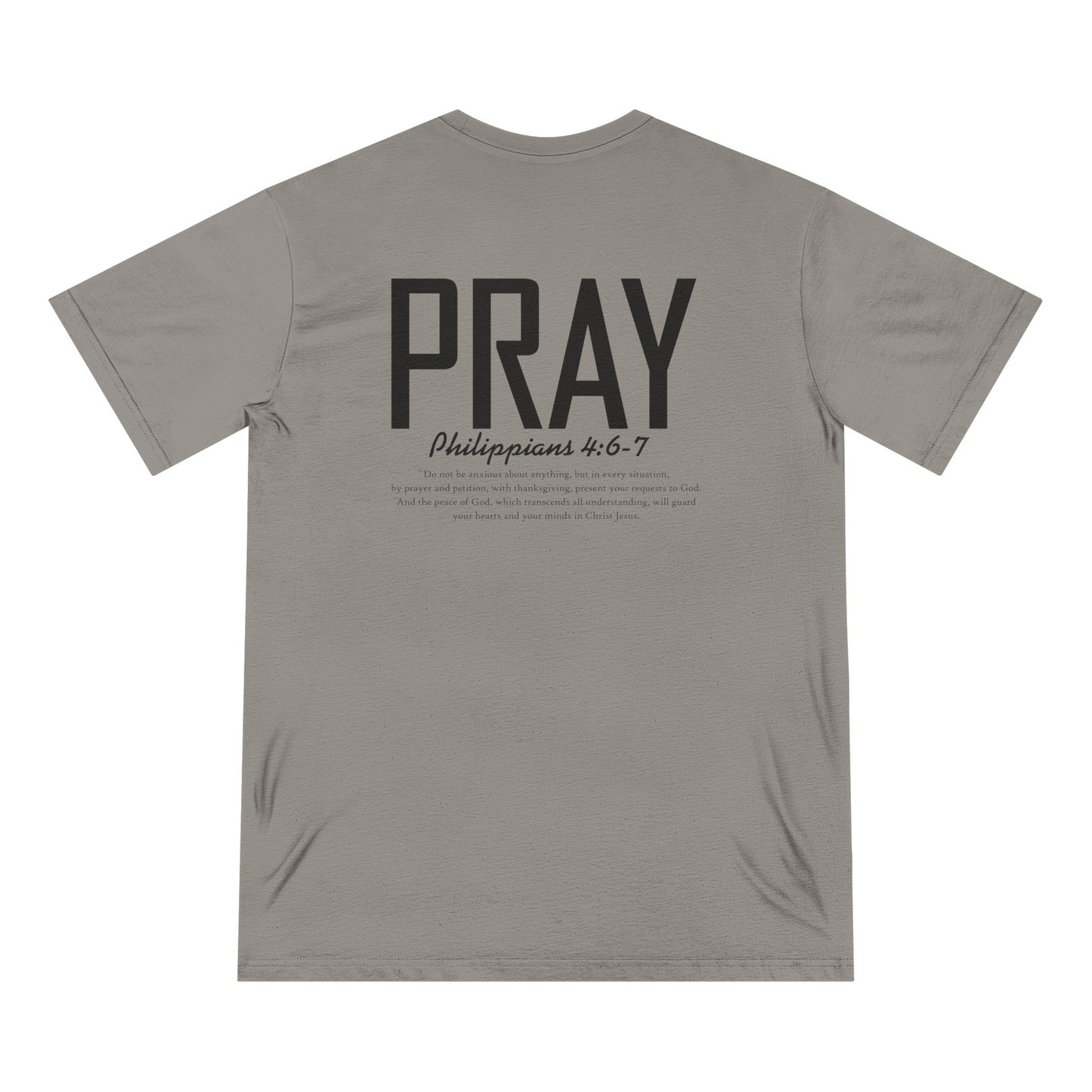 Inspirational Organic Cotton T-Shirt with Biblic Design - 'Pray'