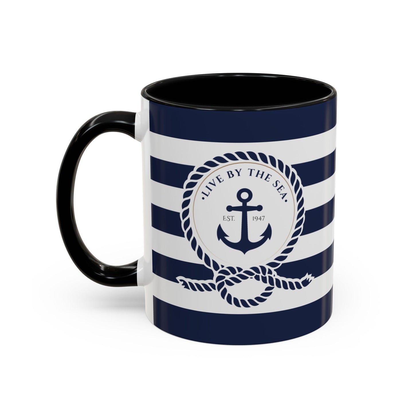 Nautical Striped Accent Mug
