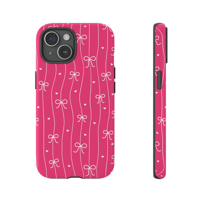 Heart & Ribbon Pink Phone Case
