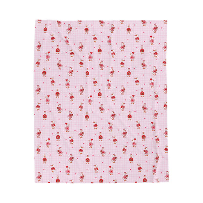 Pink Nutcracker Velveteen Blanket