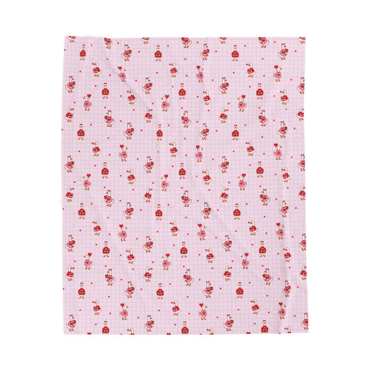 Pink Nutcracker Velveteen Blanket