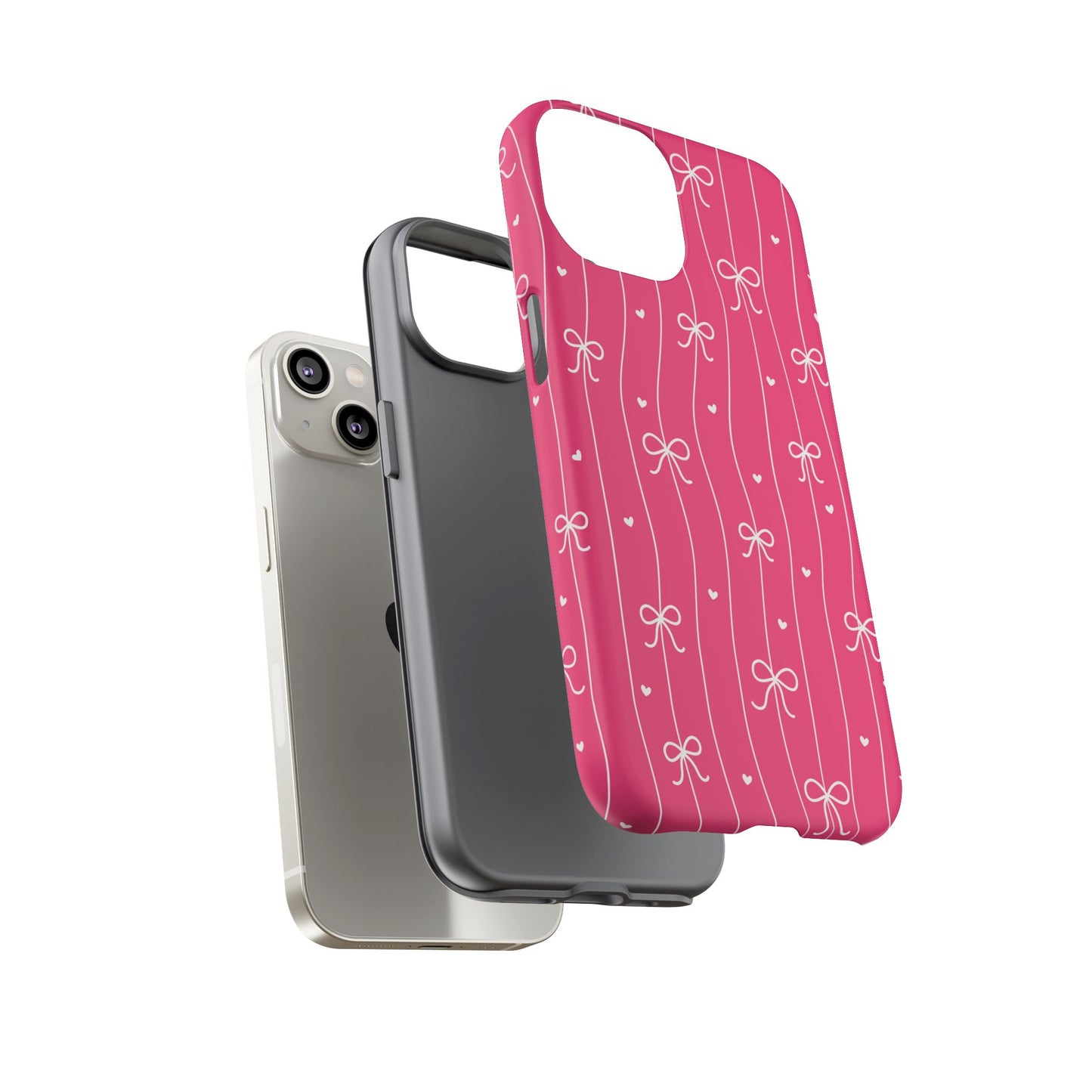 Heart & Ribbon Pink Phone Case