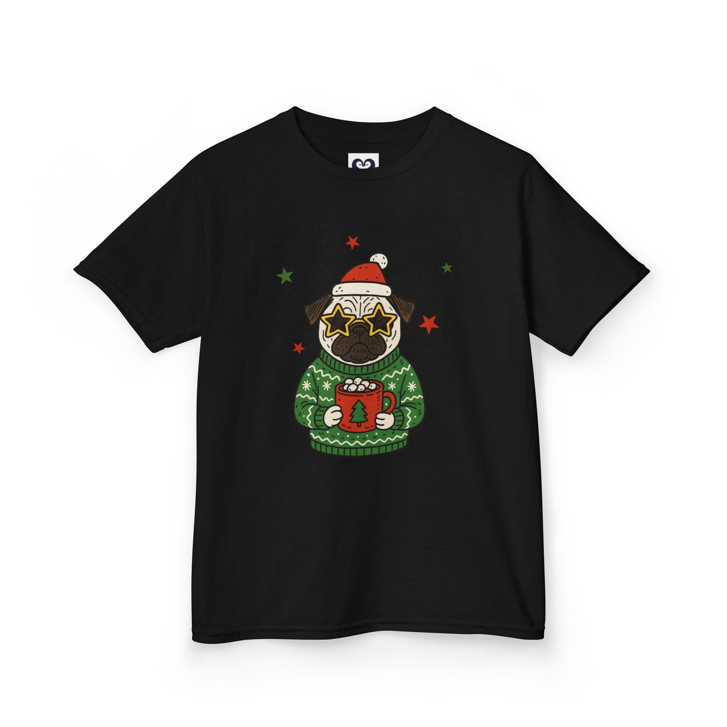 Festive Pug Kids Tee