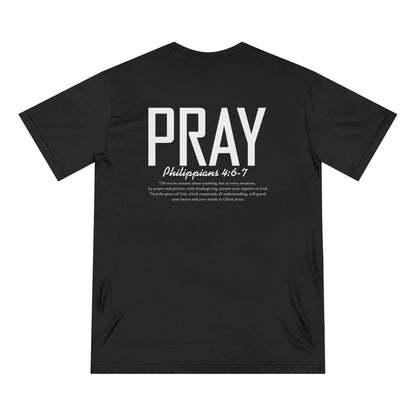 Inspirational Organic Cotton T-Shirt with Biblic Design - 'Pray'