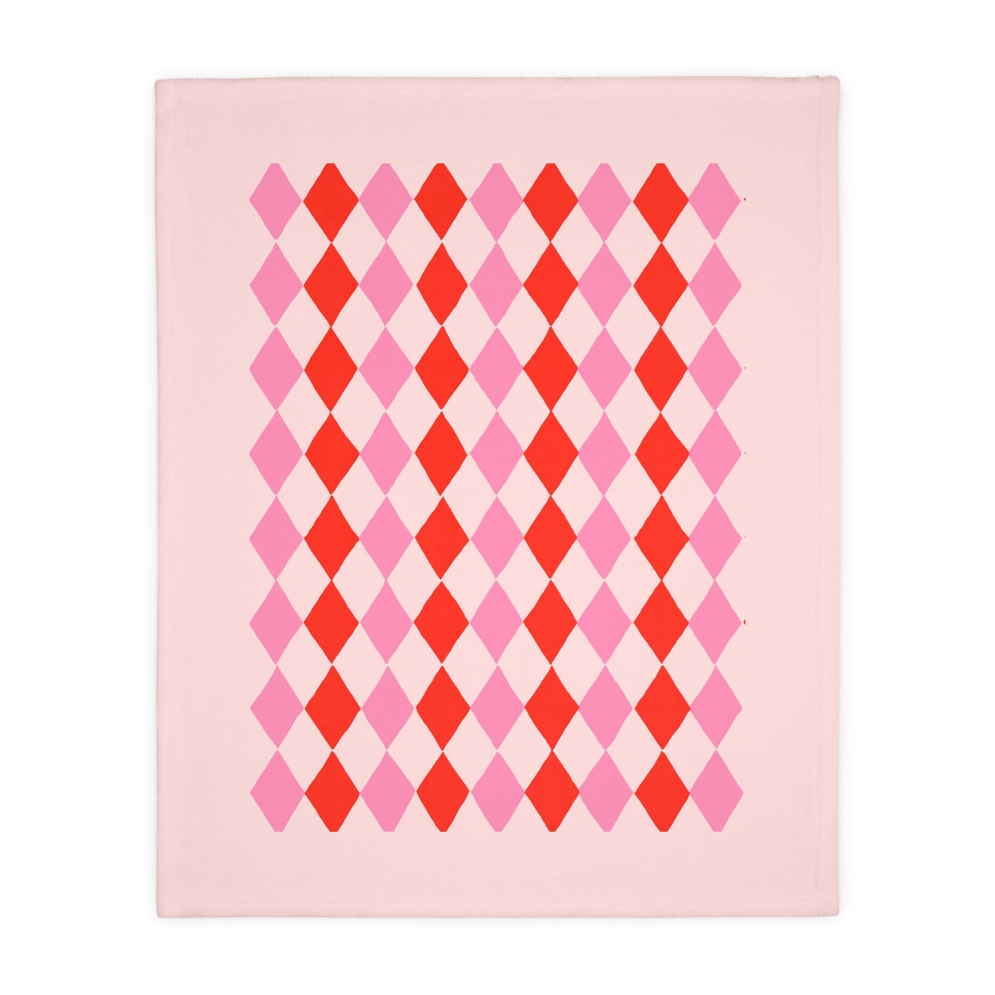 Double-Sided Pastel Argyle Velveteen Throw | Penguin Designs