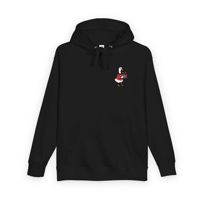 Whimsical Duck Embroidered Fleece Hoodie