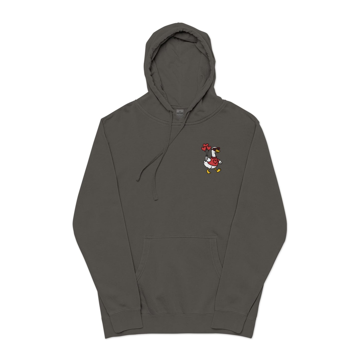 Vintage Pigment-Dyed Hoodie Embroidered Duck