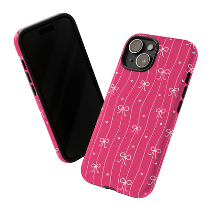 Heart & Ribbon Pink Phone Case