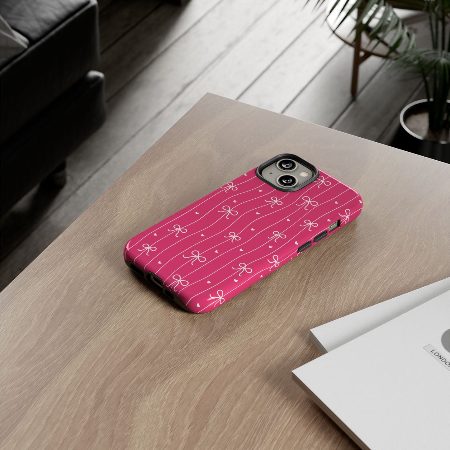 Heart & Ribbon Pink Phone Case