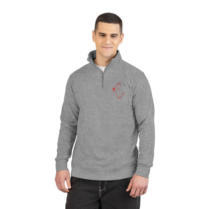 Duck Embroidered Half-Zip Pullover