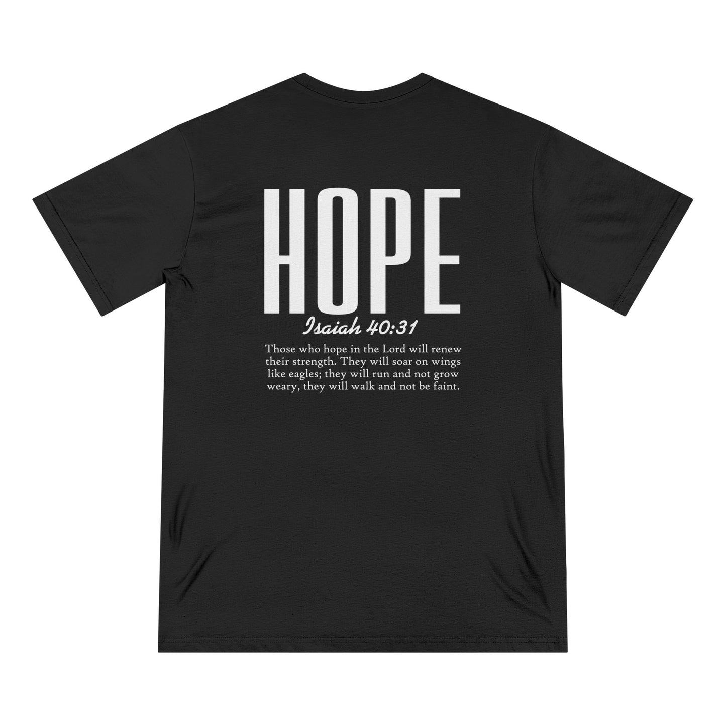 Inspirational Hope Organic Cotton T-Shirt with Biblic Design