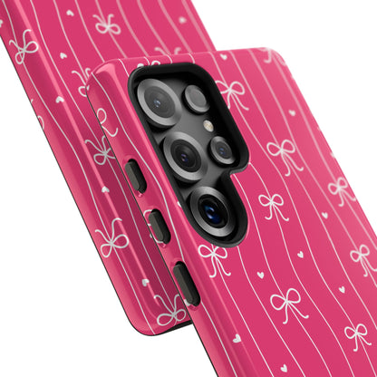 Heart & Ribbon Pink Phone Case