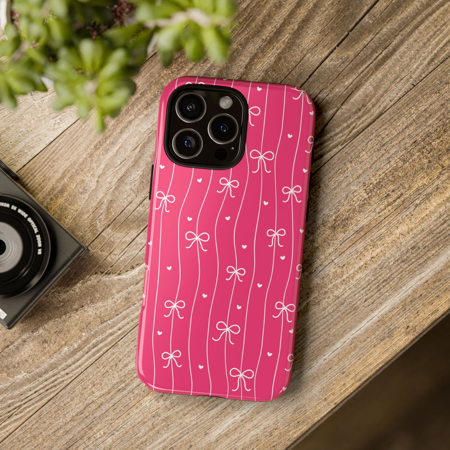 Heart & Ribbon Pink Phone Case