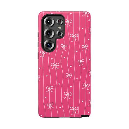 Heart & Ribbon Pink Phone Case