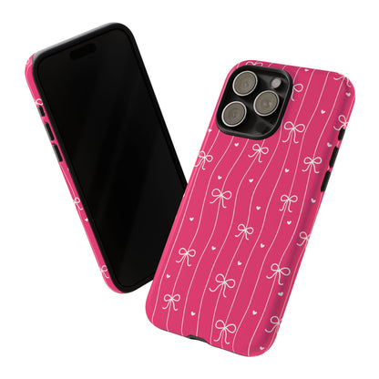 Heart & Ribbon Pink Phone Case