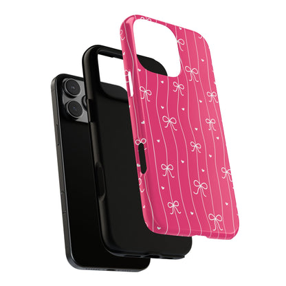 Heart & Ribbon Pink Phone Case