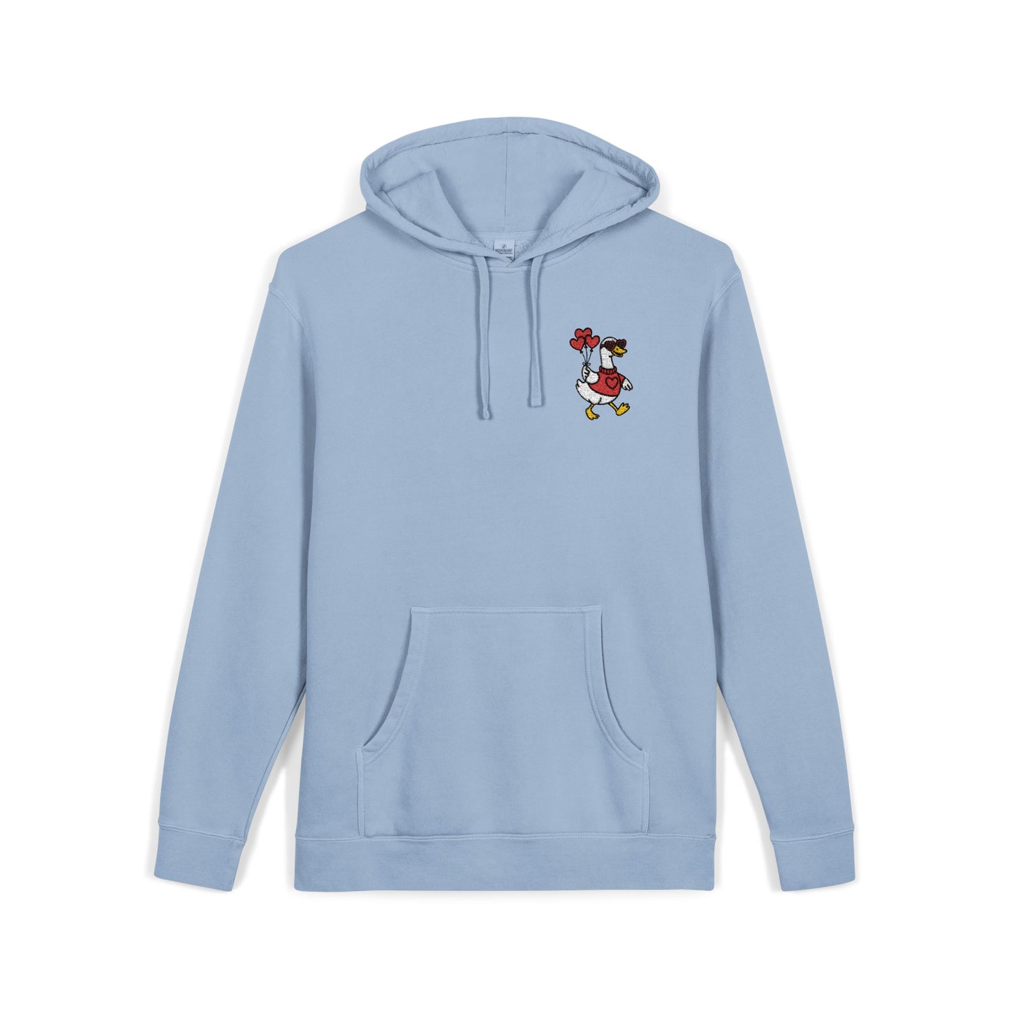 Vintage Pigment-Dyed Hoodie Embroidered Duck