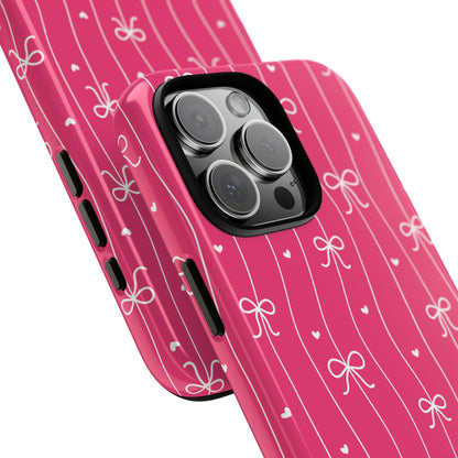 Heart & Ribbon Pink Phone Case