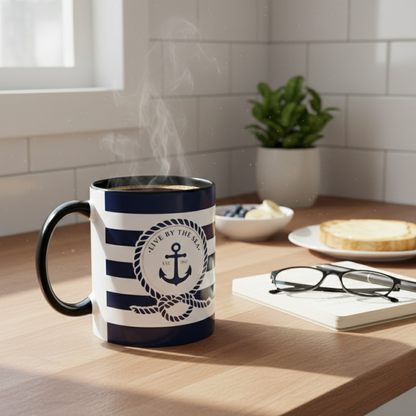 Nautical Striped Accent Mug