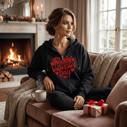Valentine's Day Zip Hoodie