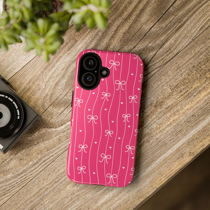 Heart & Ribbon Pink Phone Case