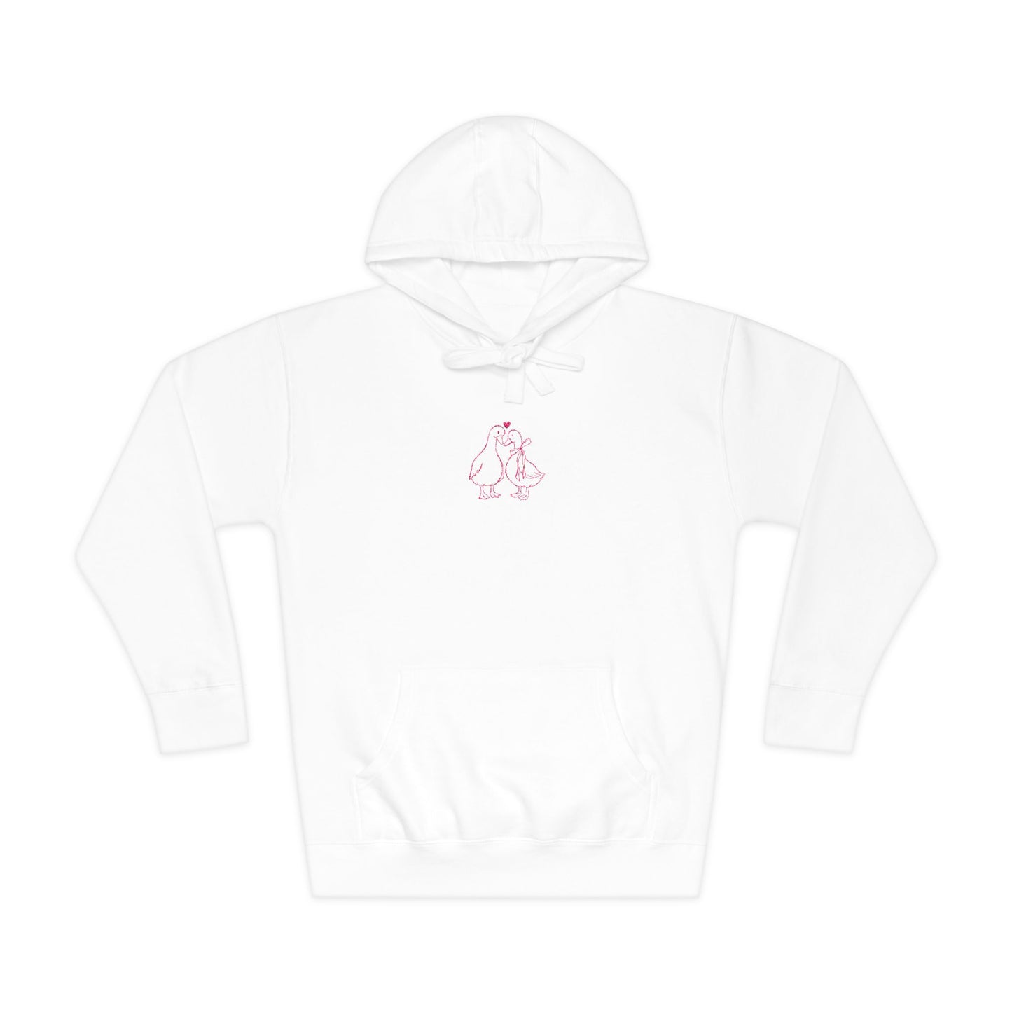 Duck Couple Sketch Hoodie Minimal