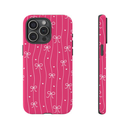 Heart & Ribbon Pink Phone Case