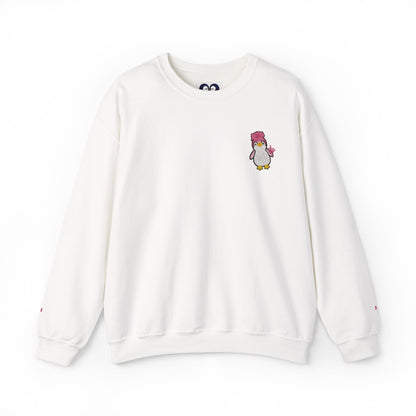 Penguin Desing Crewneck with Sleeve Lettering