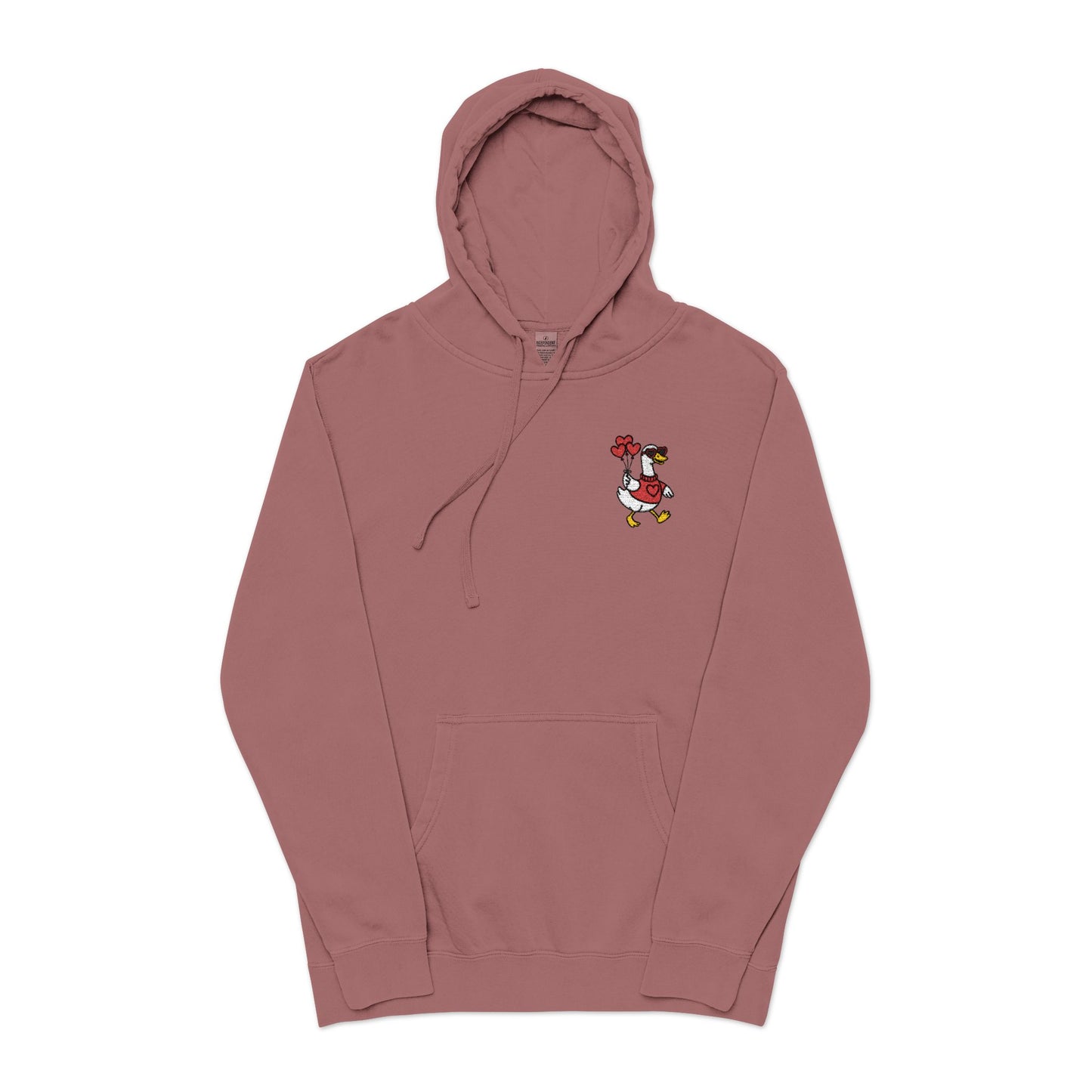 Vintage Pigment-Dyed Hoodie Embroidered Duck