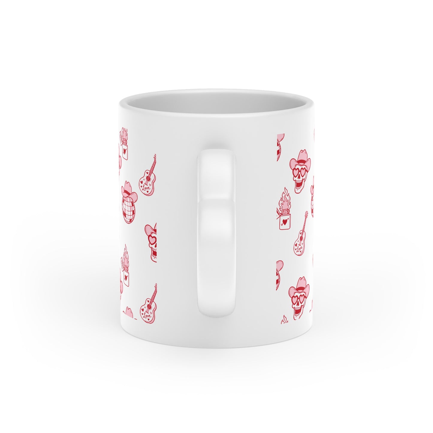 Retro Heart Pattern Mug