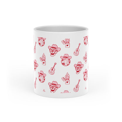 Retro Heart Pattern Mug