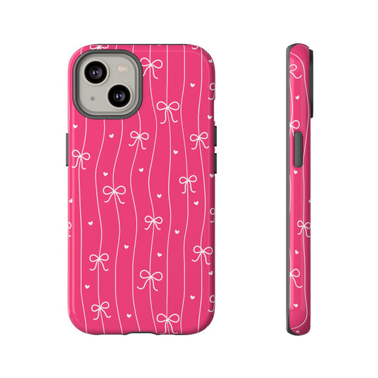 Heart & Ribbon Pink Phone Case